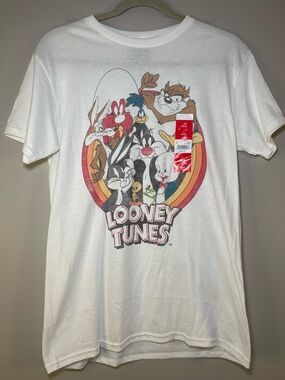 Warner Bros. White Graphic Tee - Classic Character Print